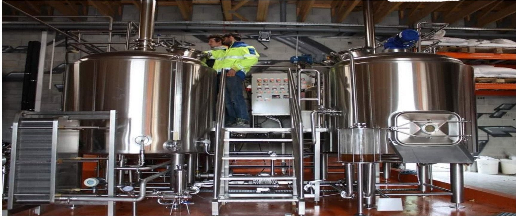 Stainless steel process tanks fabricated for a beverage plant